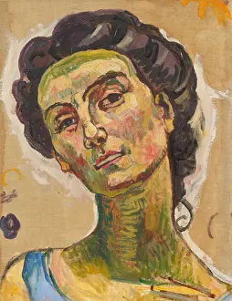 Fine Art Images Stampe: View into Infinity, Head Study, c1914. Creator: Hodler, Ferdinand (1853-1918)