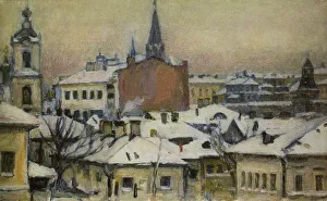 Oil On Canvas Realism Art Stampe: View of the Kremlin