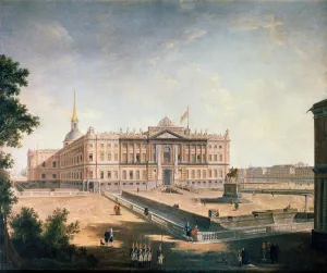 Peter The Great Statue Stampe: View of the Michael Palace and the Connetable Square