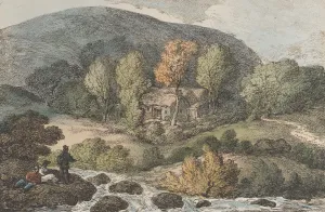 Thomas Rowlandson Etchings Stampe: View on the River Camel Cornwall, from Views in Cornwall, April 12, 1812