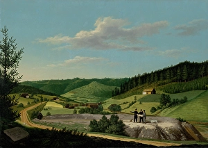 Civil Engineering History Stampe: View of the Rochus Tunnel in Rudnany, c1815. Creator: Jozef Czauczik