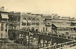 Middle Eastern Geography Stampe: Side View of Whiteley Bridge, Basra, c1918-c1939. Creator: Unknown