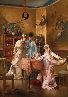 I visitatori, 1881. Creatore: Stevens, Alfred (1823-1906)