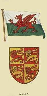 Welsh Flag Stampe: Wales, c1935. Creator: Unknown