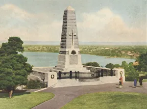 World War I Memorials Stampe: War Memorial, c1947. Creator: Unknown