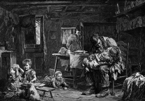 Black And White Portrait Paintings Stampe: The Widower, 1882