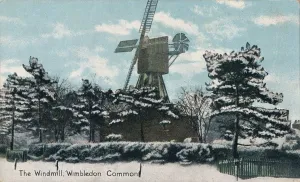 Winter Landscape England Stampe: The Windmill, Wimbledon Common, c1910
