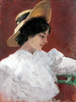Impressionism Oil Paintings Stampe: Yellow hat