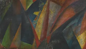 Abstract Art Russia Stampe: Yellow Mountain