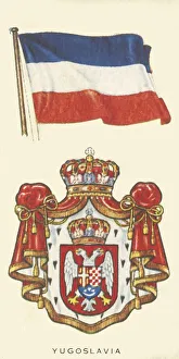 Studio Shot Of A Flag Stampe: Yugoslavia, c1935. Creator: Unknown