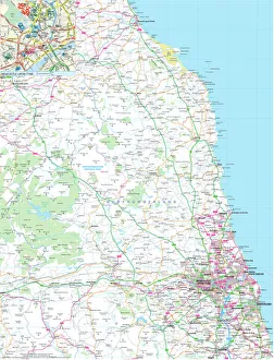 Carta Stradale della Contea di Northumberland