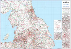 Immagini datate: Mappa del Distretto Postale Foglio 4 Inghilterra Settentrionale