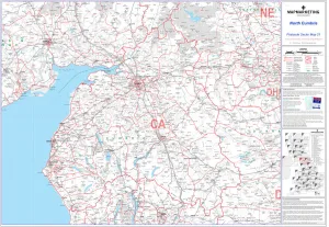 Mappa del settore di codice postale foglio 21 Cumbria Settentrionale