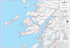 Immagini datate 18 aprile 2020: Mappa del settore postale foglio 27 Mull e Tiree
