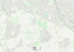 B - Birmingham Stampe: Solihull B90 1 Map