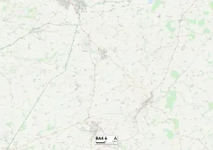 Stampa con cornice : Mendip BA4 6 Map