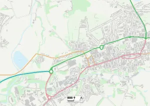 Stampa con cornice : Pendle BB8 9 Map