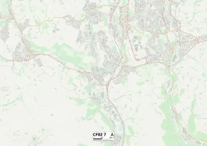 Caerphilly CF82 7 Map
