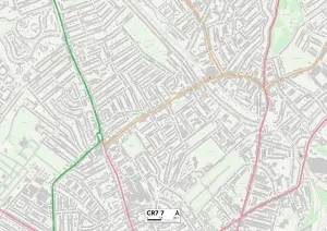 CR - Croydon Stampe: Croydon CR7 7 Mappa
