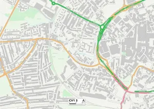 CV - Coventry Stampe: Coventry CV1 3 Mappa