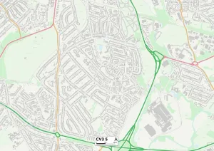 CV - Coventry Stampe: Coventry CV3 5 Map