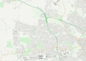 Coventry CV5 7 Map