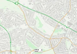 Stampa con cornice : Coventry CV5 8 Mappa