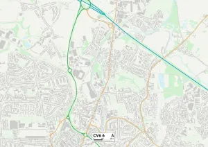 CV - Coventry Stampe: Coventry CV6 6 Mappa