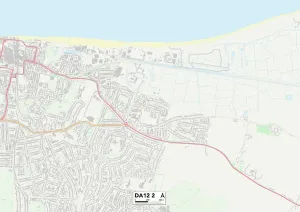 Stampa con cornice : Gravesham DA12 2 Mappa Stampa con cornice : Gravesham DA12 2 Mappa