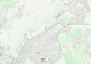 Stampa con cornice : Doncaster DN2 4 Mappa