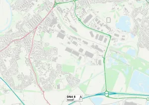 DN - Doncaster Stampe: Doncaster DN4 8 Mappa