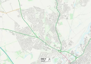 DN - Doncaster Stampe: Doncaster DN5 9 Mappa