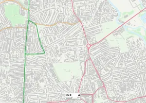 E - Londra E Stampe: Hackney E5 8 Map