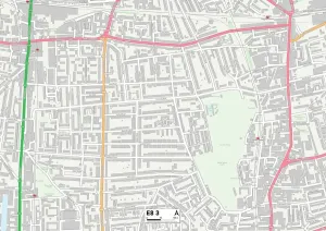 E - Londra E Stampe: Hackney E8 3 Mappa