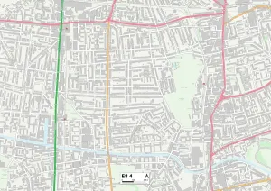 E - Londra E Stampe: Hackney E8 4 Mappa