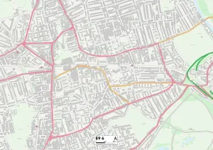 E - Londra E Stampe: Hackney E9 6 Map