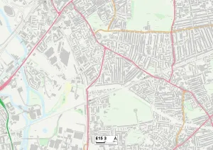 E - Londra E Stampe: Newham E15 3 Mappa
