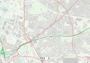 E - Londra E Stampe: Newham E16 4 Mappa