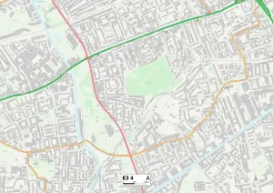 E - Londra E Stampe: Tower Hamlets E3 4 Mappa