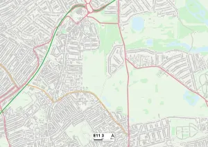 E - Londra E Stampe: Waltham Forest E11 3 Mappa