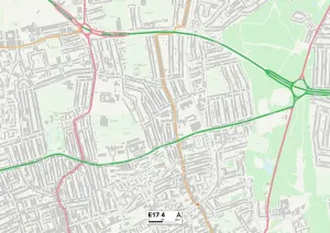 E - Londra E Stampe: Waltham Forest E17 4 Mappa
