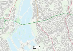 E - Londra E Stampe: Waltham Forest E17 6 Map
