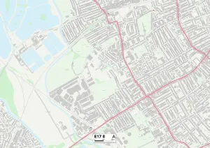 E - Londra E Stampe: Waltham Forest E17 8 Mappa