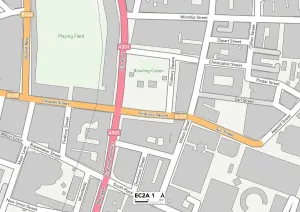 Stampa con cornice : Hackney EC2A 1 Map