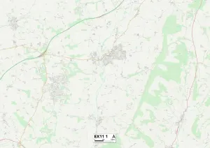 Stampa con cornice : Exeter EX11 1 Mappa