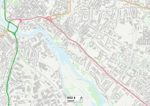 EX - Exeter Stampe: Exeter EX2 4 Map