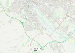 EX - Exeter Stampe: Exeter EX2 8 Map