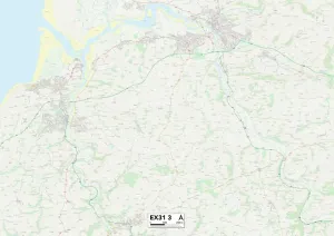 Stampa con cornice : Exeter EX31 3 Mappa Stampa con cornice : Exeter EX31 3 Mappa