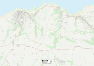 Stampa con cornice : Exeter EX34 9 Mappa