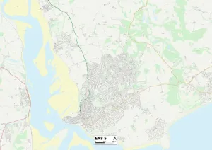 Stampa con cornice : Exeter EX8 5 Mappa